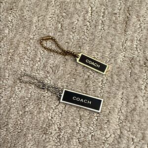 Coach vintage Black Tag set with Gold and Silver metal hardware